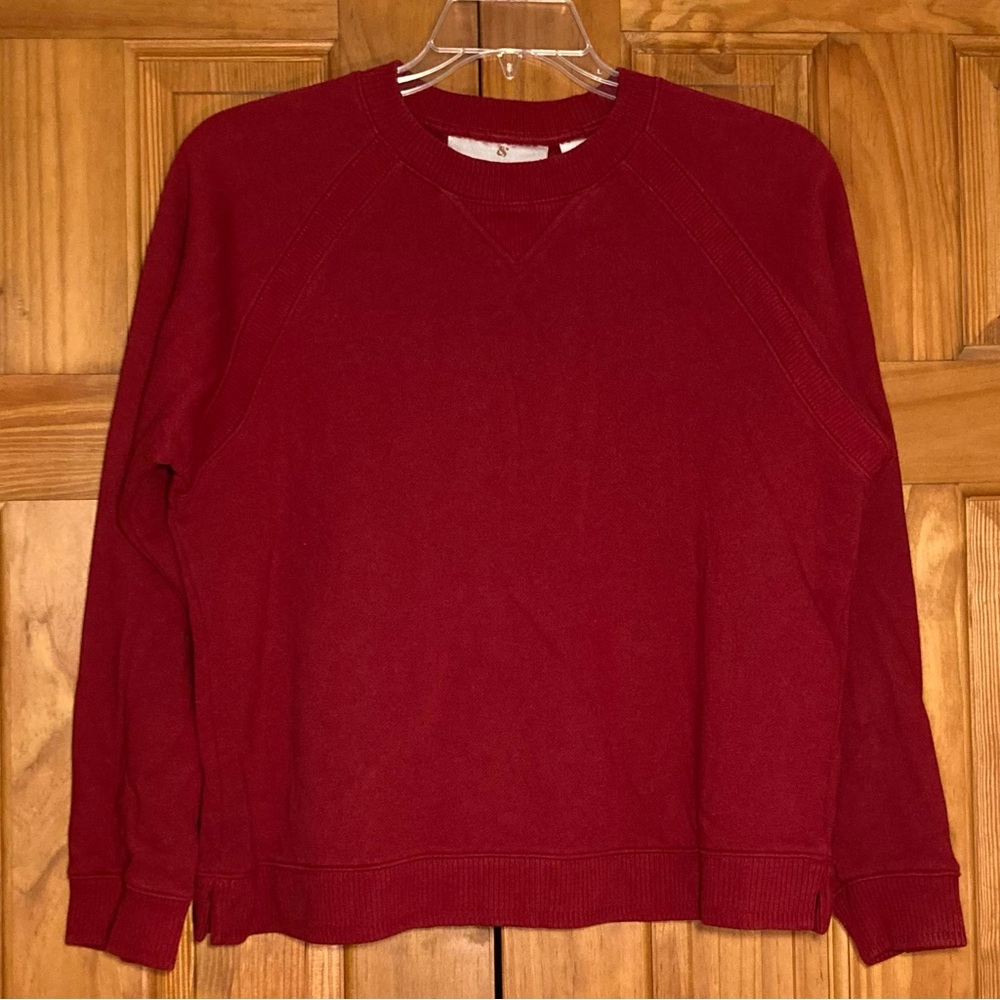 NWOT Preswick & Moore Sport vintage 90s Top Sweatshirt Long Sleeve Red Large